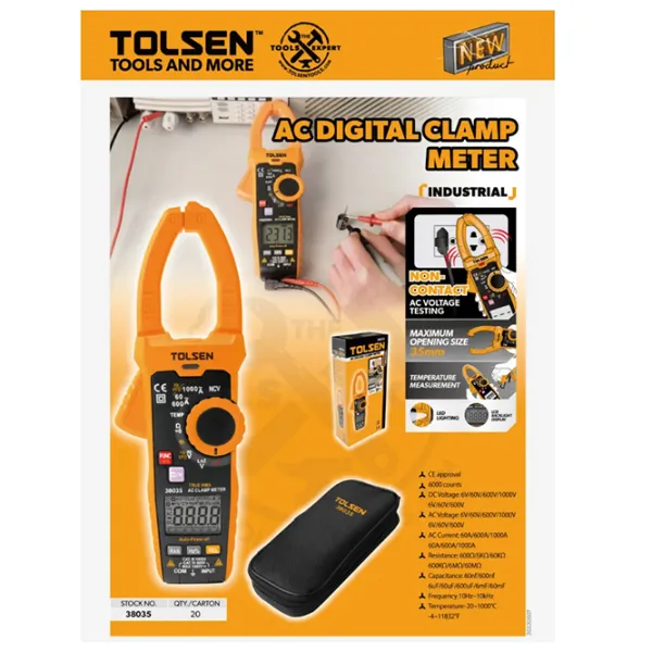 Мультиметр Tolsen 38035  Цифровой / 60 МOм photo 3