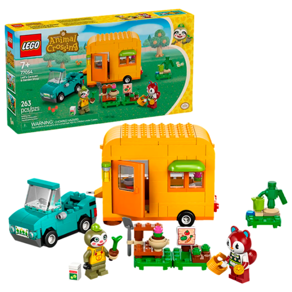Constructor LEGO Leif's Caravan & Garden Shop Animale/ Multicolor photo 2