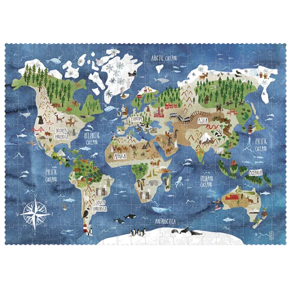 Puzzle Londji Discover the World 6+/ Numărul de piese: 200 photo 2 Puzzle Londji Discover the World 6+/ Numărul de piese: 200 photo 2