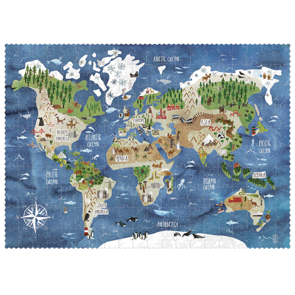 Puzzle Londji Discover the World 6+/ Numărul de piese: 200 photo 2 Puzzle Londji Discover the World 6+/ Numărul de piese: 200 photo 2