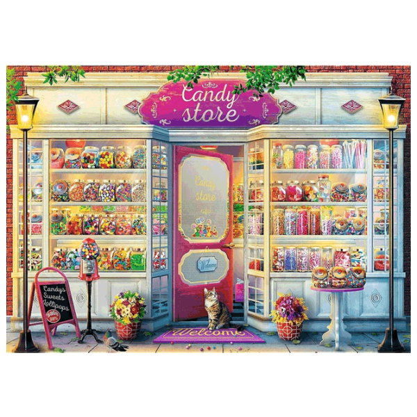 Puzzle Trefl Candy store 9+/ Количество деталей: 500 photo 1 Puzzle Trefl Candy store 9+/ Количество деталей: 500 photo 1