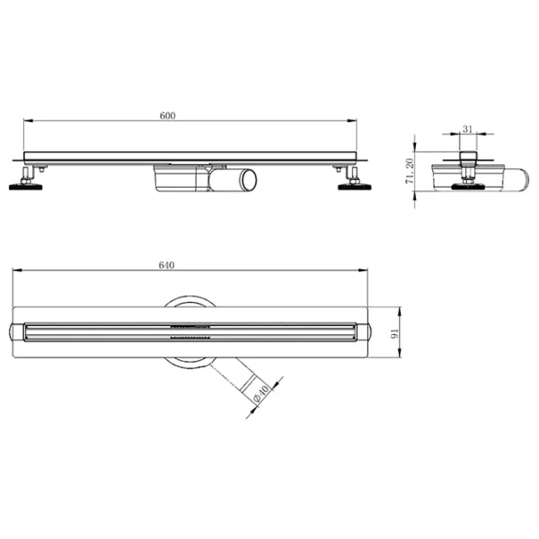 Трап для душа Volle Master Linea Flecha Пластик photo 2