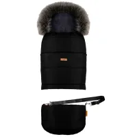 Husă pentru cărucior Zaffiro GrowUP 4.0 Blană artificială / Black photo 2