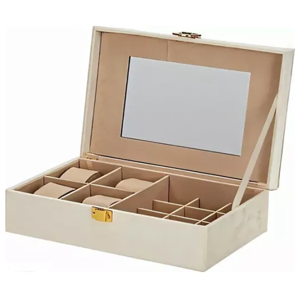 Organizator de bijuterii H&S 46707 Catifea / Beige photo 1