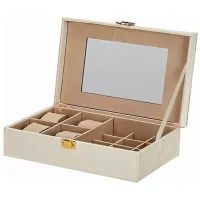 Органайзер для ювелирных изделий H&S 46707  Бархат / Бежевый