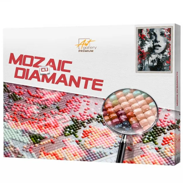 Mozaic Art Galery Premium Portret in nuante gri-rosii   /  photo 1 Mozaic Art Galery Premium Portret in nuante gri-rosii   /  photo 1