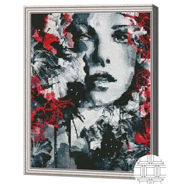 Mozaic Art Galery Premium Portret in nuante gri-rosii   /  photo 2 Mozaic Art Galery Premium Portret in nuante gri-rosii   /  photo 2