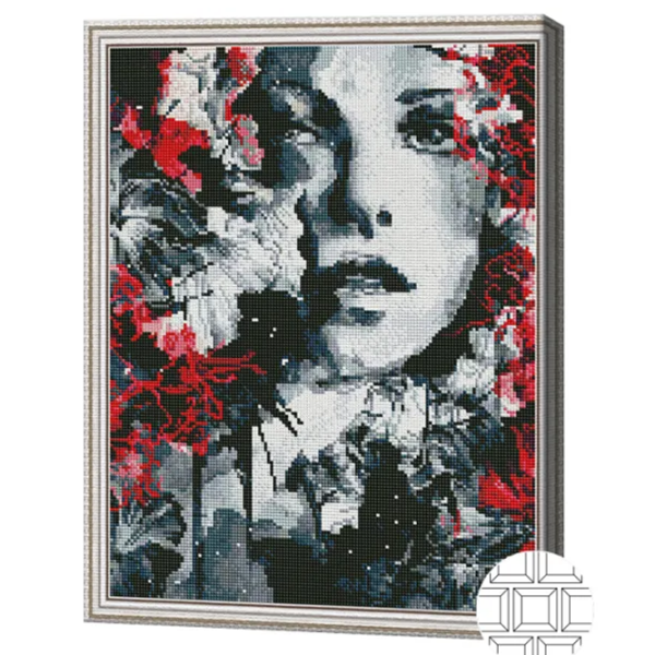 Mozaic Art Galery Premium Portret in nuante gri-rosii   /  photo 2 Mozaic Art Galery Premium Portret in nuante gri-rosii   /  photo 2