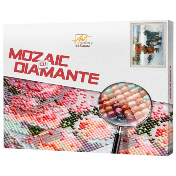 Mozaic Art Galery Premium Fetita cu prieteni pufosi iarna   /  photo 1 Mozaic Art Galery Premium Fetita cu prieteni pufosi iarna   /  photo 1