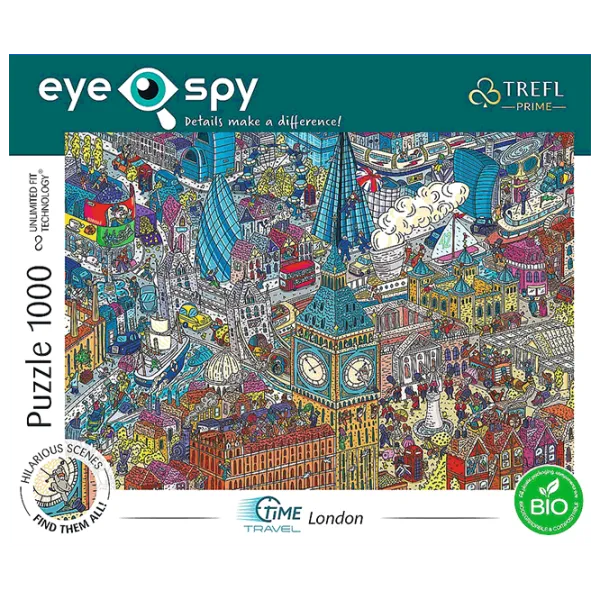 Puzzle Trefl Eye Spy - Time Travel: London, United Kingdom 12+/ Numărul de piese: 1000 photo 2 Puzzle Trefl Eye Spy - Time Travel: London, United Kingdom 12+/ Numărul de piese: 1000 photo 2