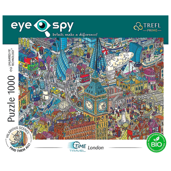 Puzzle Trefl Eye Spy - Time Travel: London, United Kingdom 12+/ Numărul de piese: 1000 photo 2 Puzzle Trefl Eye Spy - Time Travel: London, United Kingdom 12+/ Numărul de piese: 1000 photo 2