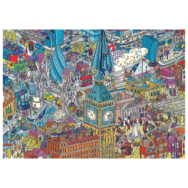 Puzzle Trefl Eye Spy - Time Travel: London, United Kingdom 12+/ Numărul de piese: 1000 photo 3 Puzzle Trefl Eye Spy - Time Travel: London, United Kingdom 12+/ Numărul de piese: 1000 photo 3