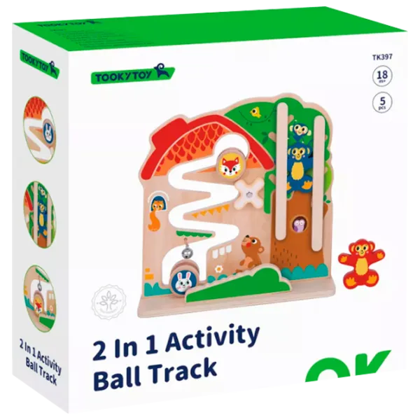 Настольная игра Tooky Toy 2 in 1 Activity Ball Track 1.5+/ Развитие photo 1