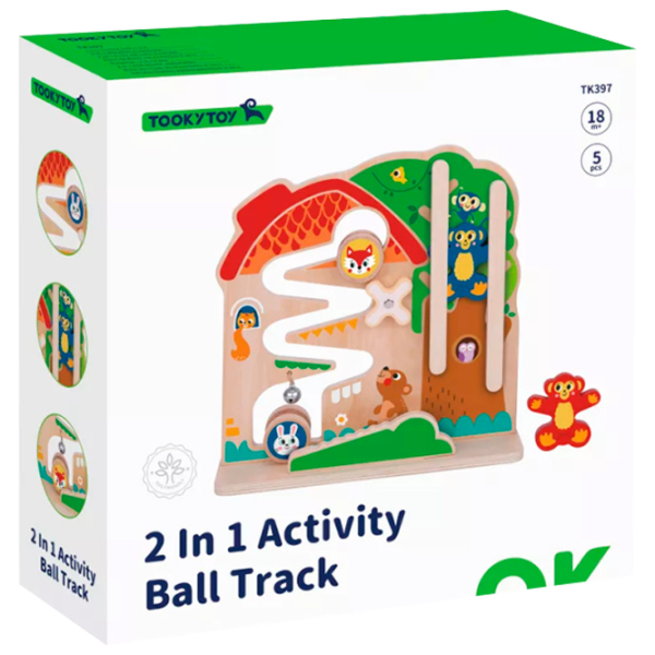 Настольная игра Tooky Toy 2 in 1 Activity Ball Track 1.5+/ Развитие photo 1