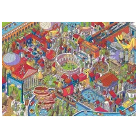 Puzzle Trefl Imaginary Cities: Rome, Italy 12+/ Numărul de piese: 1000 photo 2