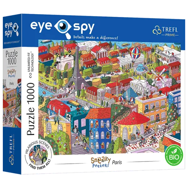Puzzle Trefl Sneaky Peekers: Paris, France 12+/ Количество деталей: 1000 photo 1