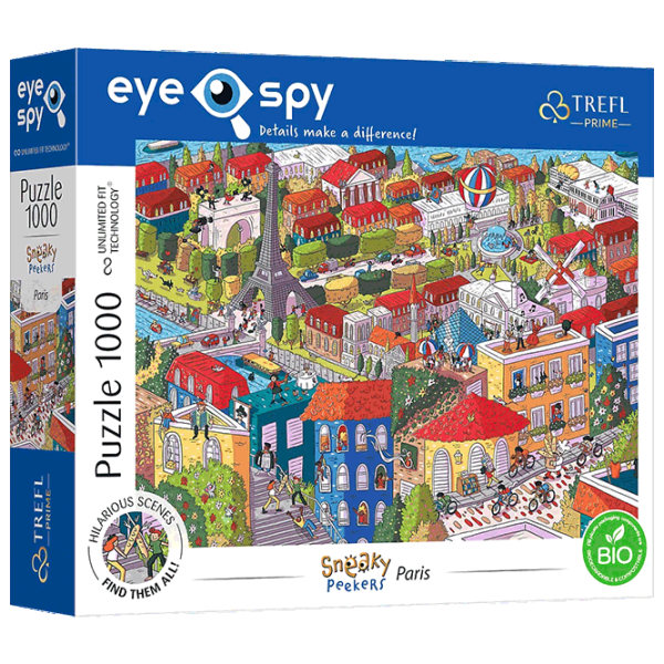 Puzzle Trefl Sneaky Peekers: Paris, France 12+/ Количество деталей: 1000 photo 1