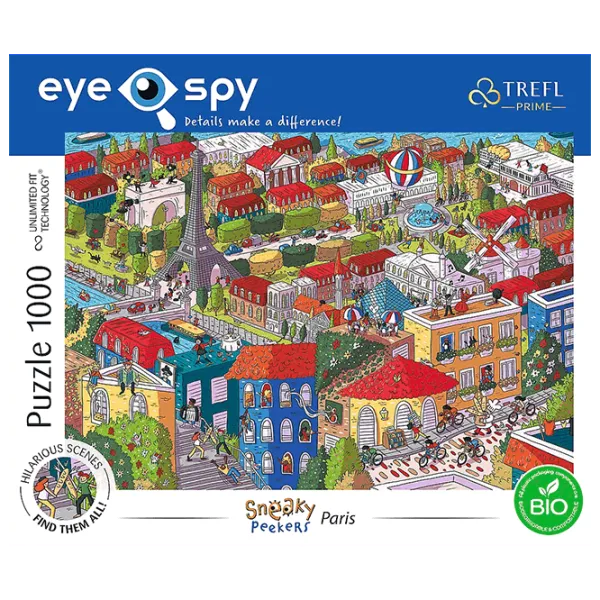 Puzzle Trefl Sneaky Peekers: Paris, France 12+/ Количество деталей: 1000 photo 3