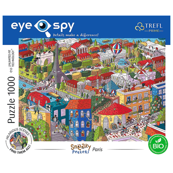 Puzzle Trefl Sneaky Peekers: Paris, France 12+/ Количество деталей: 1000 photo 3