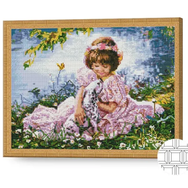 Mozaic Art Galery Premium Fetita cu dalmatian  /  photo 2 Mozaic Art Galery Premium Fetita cu dalmatian  /  photo 2