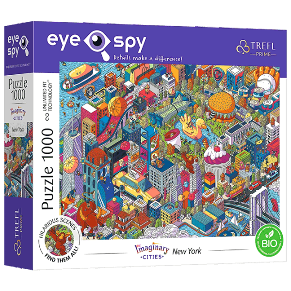 Puzzle Trefl Imaginary Cities: New York, USA 12+/ Количество деталей: 1000 photo 1