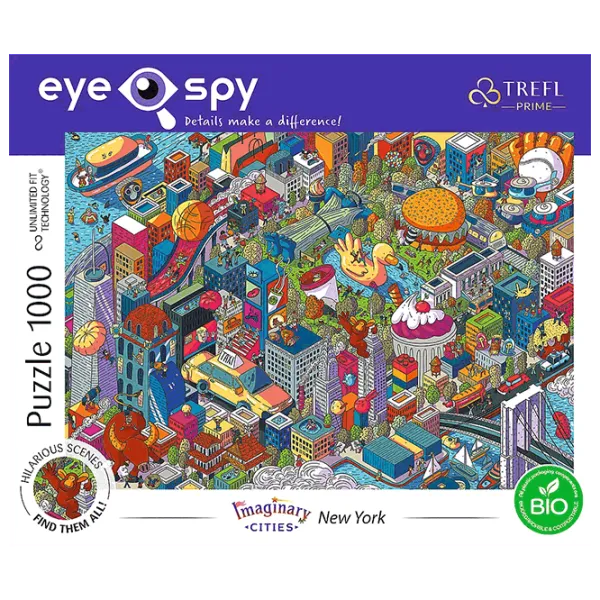 Puzzle Trefl Imaginary Cities: New York, USA 12+/ Количество деталей: 1000 photo 2