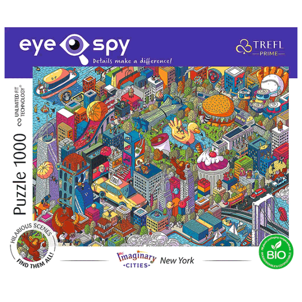 Puzzle Trefl Imaginary Cities: New York, USA 12+/ Количество деталей: 1000 photo 2