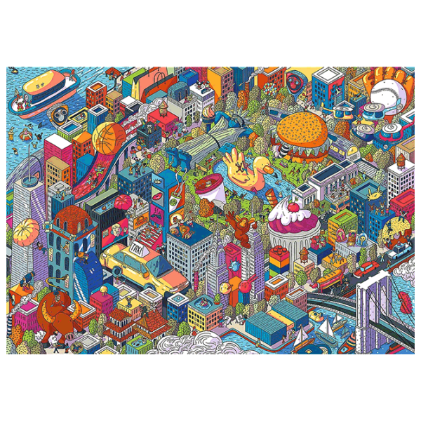 Puzzle Trefl Imaginary Cities: New York, USA 12+/ Количество деталей: 1000 photo 3