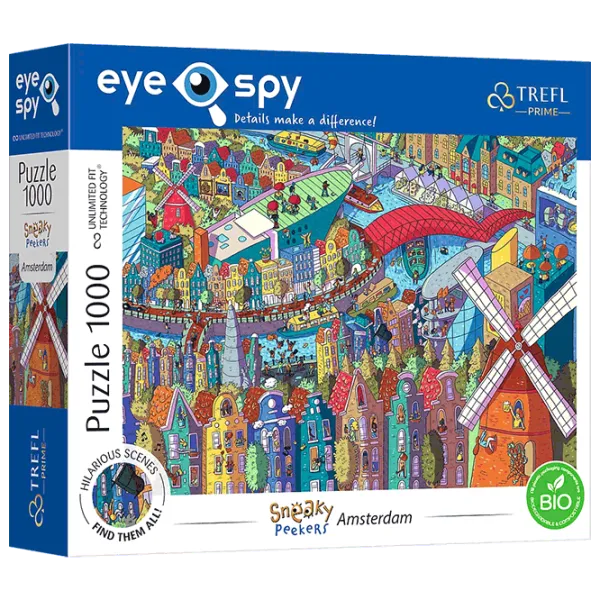 Puzzle Trefl Sneaky Peekers: Amsterdam, The Netherlands 12+/ Numărul de piese: 1000 photo 1 Puzzle Trefl Sneaky Peekers: Amsterdam, The Netherlands 12+/ Numărul de piese: 1000 photo 1