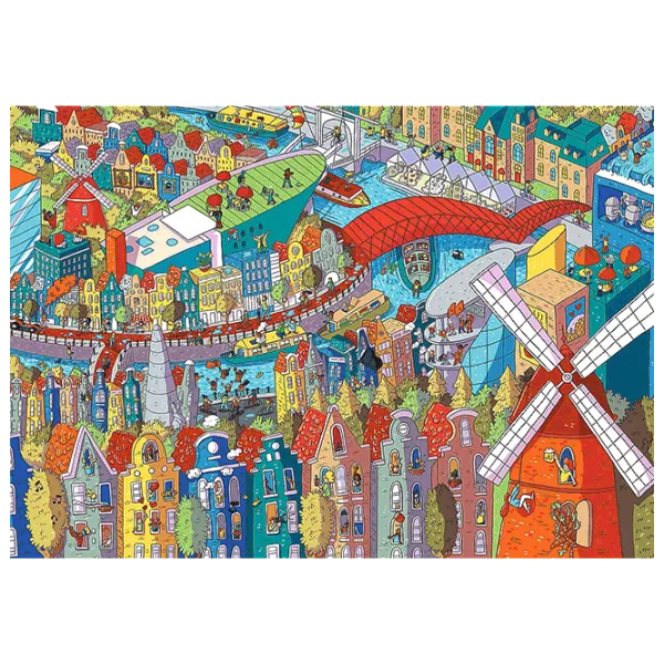 Puzzle Trefl Sneaky Peekers: Amsterdam, The Netherlands 12+/ Numărul de piese: 1000 photo 2 Puzzle Trefl Sneaky Peekers: Amsterdam, The Netherlands 12+/ Numărul de piese: 1000 photo 2