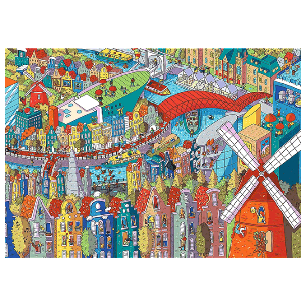 Puzzle Trefl Sneaky Peekers: Amsterdam, The Netherlands 12+/ Numărul de piese: 1000 photo 2 Puzzle Trefl Sneaky Peekers: Amsterdam, The Netherlands 12+/ Numărul de piese: 1000 photo 2