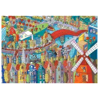 Puzzle Trefl Sneaky Peekers: Amsterdam, The Netherlands 12+/ Numărul de piese: 1000 photo 2