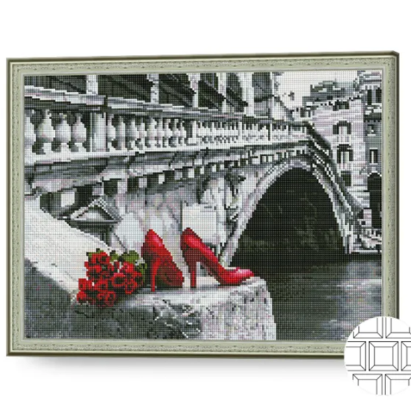 Мозайка Art Galery Premium Accent rosu in oras gri   /  photo 2