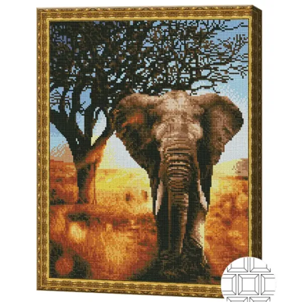 Mozaic Art Galery Premium Elefant in savana   /  photo 2 Mozaic Art Galery Premium Elefant in savana   /  photo 2