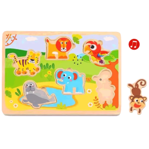 Puzzle Tooky Toy Зверушки 1.5+/ Количество деталей: 7 photo 1
