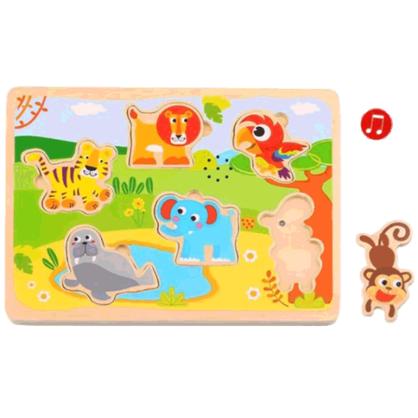 Puzzle Tooky Toy Зверушки 1.5+/ Количество деталей: 7 photo 1