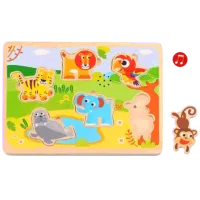 Puzzle Tooky Toy Animăluțe 1.5+/ Numărul de piese: 7