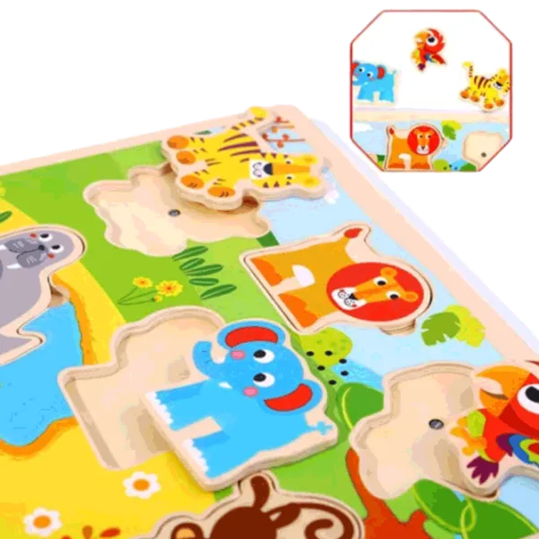 Puzzle Tooky Toy Зверушки 1.5+/ Количество деталей: 7 photo 2