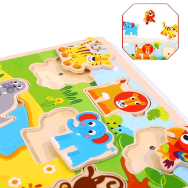Puzzle Tooky Toy Зверушки 1.5+/ Количество деталей: 7 photo 2
