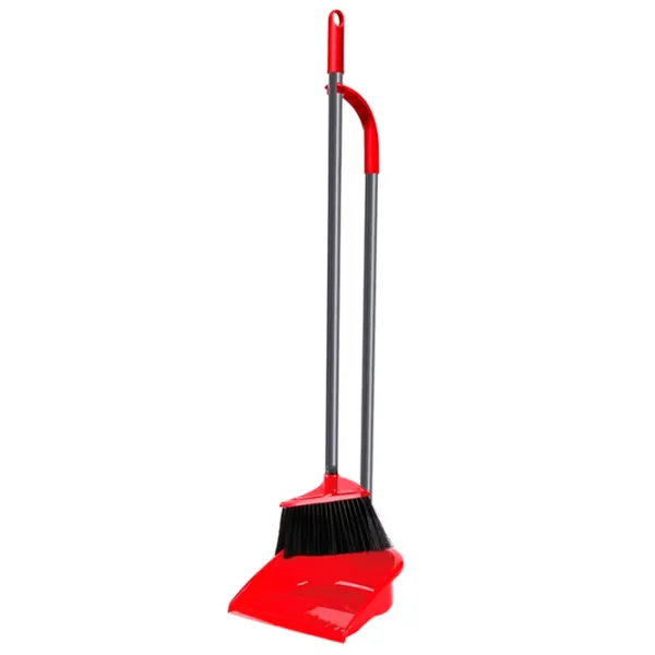 Hабор совок и щетка Vileda LONGHANDLE DUSTPAN&BROOM Красный / Пластик photo 1