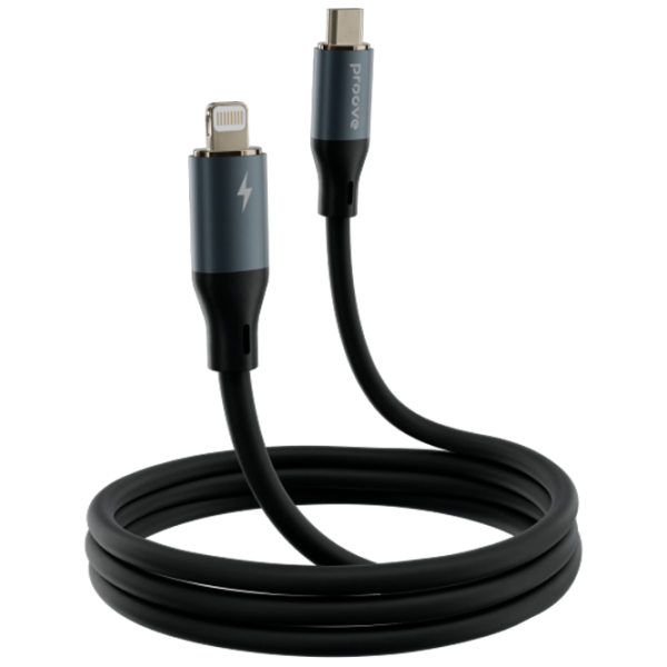 Кабель для телефона Powerfull Proove USB Type-C + Lightning 1 м / Черный photo 1