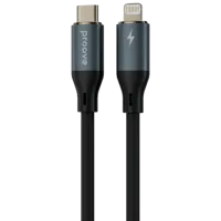 Cablu pentru telefon Powerfull Proove USB Type-C + Lightning 1 m / Black photo 2