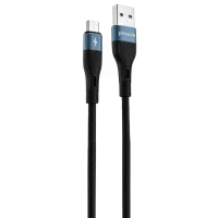 Cablu pentru telefon Light Silicone Proove USB Type-A + microUSB 1 m / Black