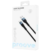 Cablu pentru telefon Light Silicone Proove USB Type-A + microUSB 1 m / Black photo 2