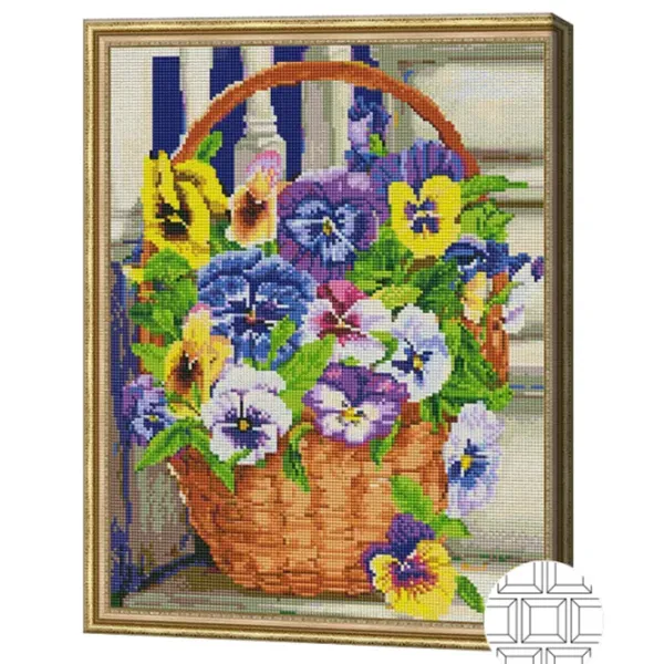 Mozaic Art Galery Premium Coș cu panseluțe  /  photo 2 Mozaic Art Galery Premium Coș cu panseluțe  /  photo 2
