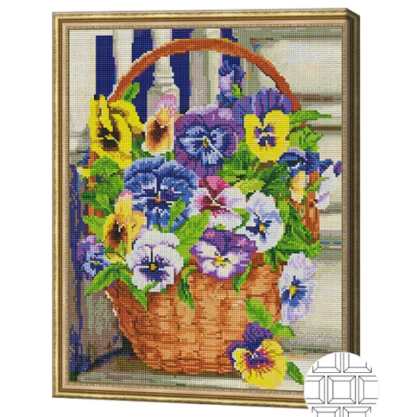 Mozaic Art Galery Premium Coș cu panseluțe  /  photo 2 Mozaic Art Galery Premium Coș cu panseluțe  /  photo 2