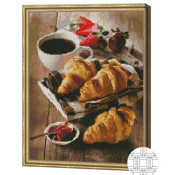 Mozaic Art Galery Premium Cafea si croissant   /  photo 2 Mozaic Art Galery Premium Cafea si croissant   /  photo 2