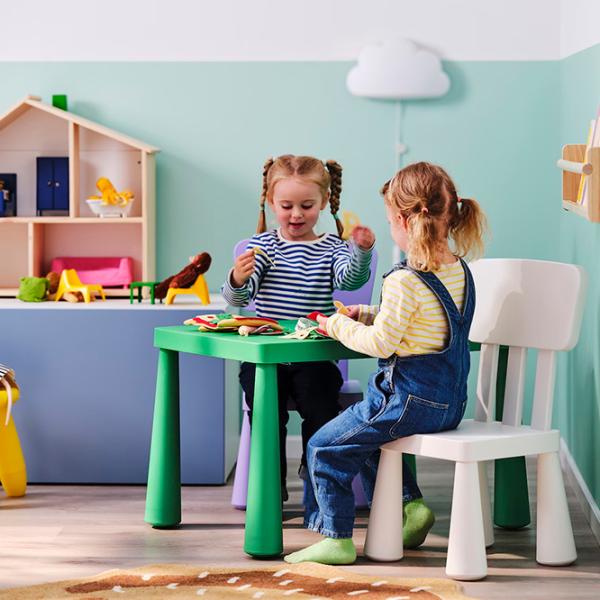 Măsuță pentru copii Ikea Mammut Green / Plastic / 5+ photo 3