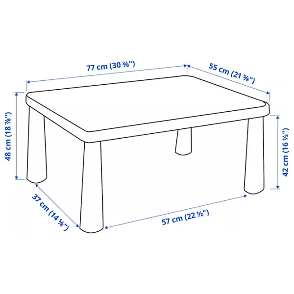 Măsuță pentru copii Ikea Mammut Green / Plastic / 5+ photo 4