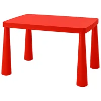 Детский стол Ikea Mammut Красный / Пластик / 5+